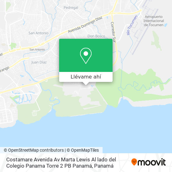 Mapa de Costamare Avenida Av Marta Lewis Al lado del Colegio Panama Torre 2 PB  Panamá