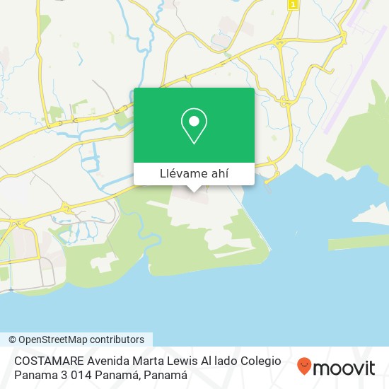 Mapa de COSTAMARE Avenida Marta Lewis  Al lado Colegio Panama 3 014  Panamá