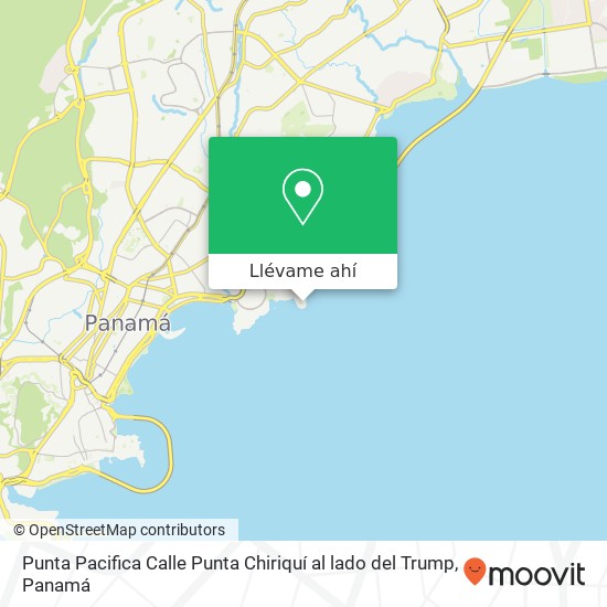 Mapa de Punta Pacifica  Calle Punta Chiriquí  al lado del Trump