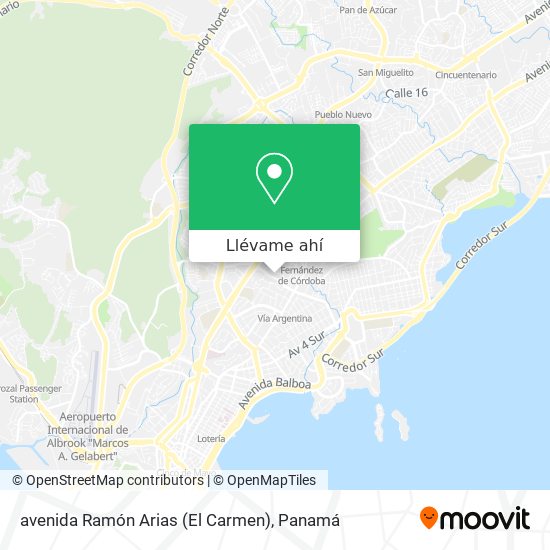 Mapa de avenida Ramón Arias (El Carmen)