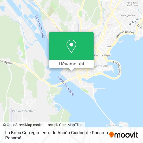 Mapa de La Boca  Corregimiento de Ancón  Ciudad de Panamá