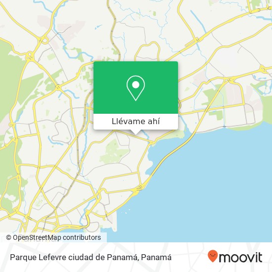 Mapa de Parque Lefevre  ciudad de Panamá