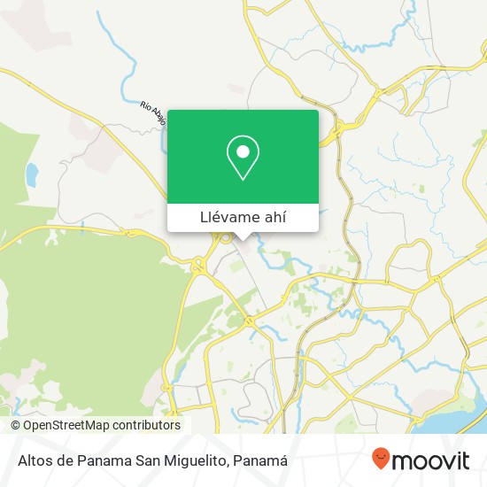 Mapa de Altos de Panama  San Miguelito