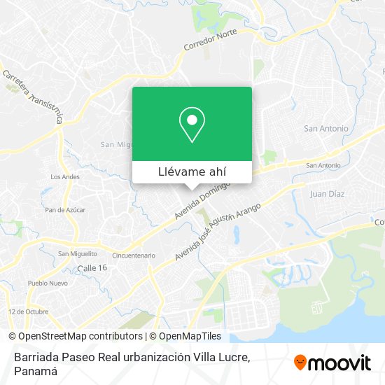 Mapa de Barriada Paseo Real  urbanización Villa Lucre