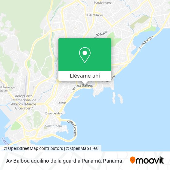 Mapa de Av Balboa  aquilino de la guardia  Panamá