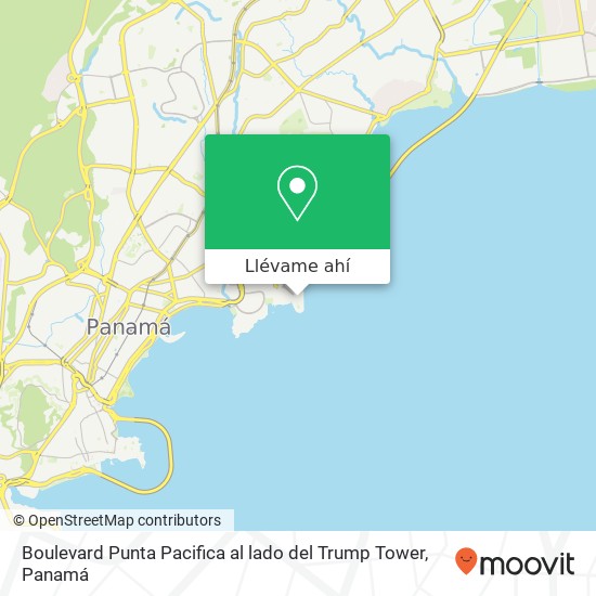 Mapa de Boulevard Punta Pacifica  al lado del Trump Tower