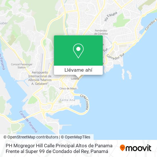 Mapa de PH Mcgregor Hill  Calle Principal Altos de Panama  Frente al Super 99 de Condado del Rey