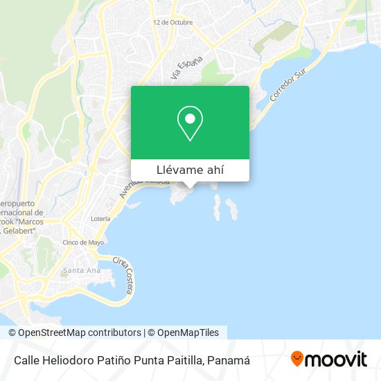 Mapa de Calle Heliodoro Patiño Punta Paitilla
