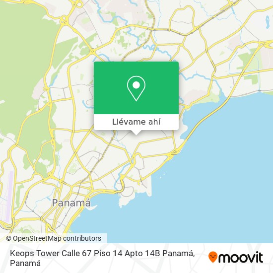 Mapa de Keops Tower Calle 67 Piso 14  Apto  14B  Panamá