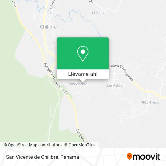 Mapa de San Vicente de Chilibre