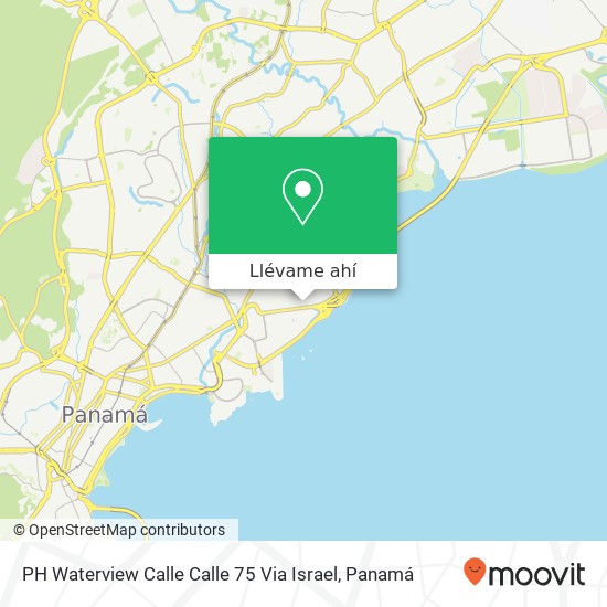 Mapa de PH Waterview Calle Calle 75 Via Israel