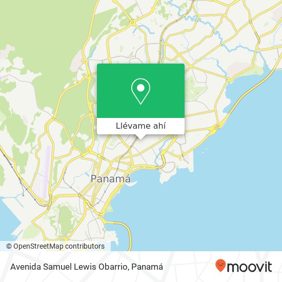 Mapa de Avenida Samuel Lewis  Obarrio