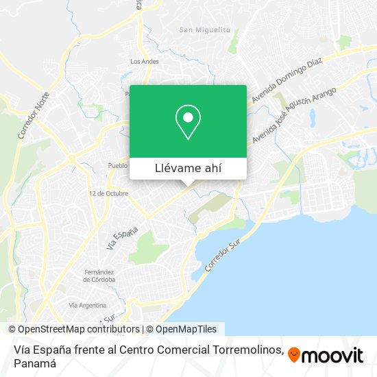 Mapa de Vía España frente al Centro Comercial Torremolinos