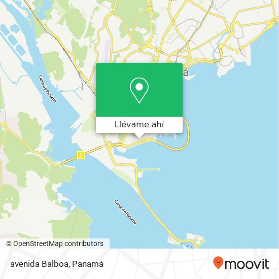 Mapa de avenida Balboa