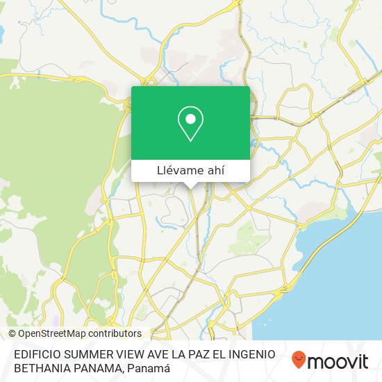Mapa de EDIFICIO SUMMER VIEW  AVE LA PAZ  EL INGENIO  BETHANIA  PANAMA