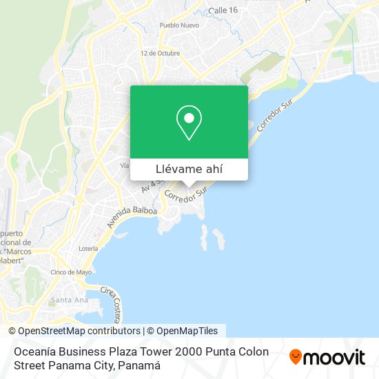 Mapa de Oceanía Business Plaza Tower 2000  Punta Colon Street  Panama City