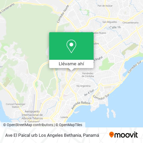 Mapa de Ave El Paical  urb  Los Angeles  Bethania