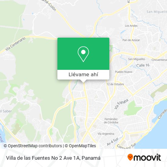 Mapa de Villa de las Fuentes No  2  Ave  1A