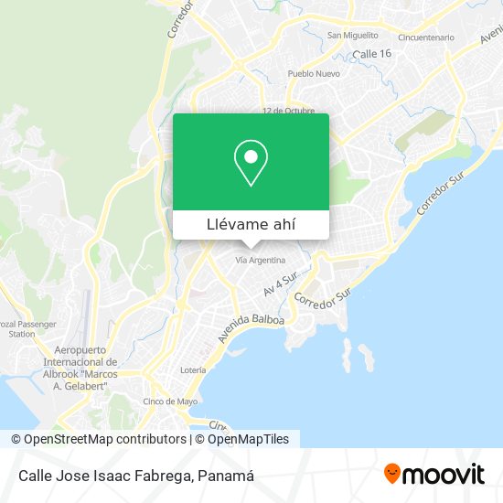 Mapa de Calle Jose Isaac Fabrega