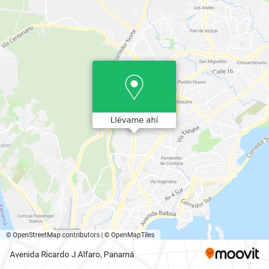 Mapa de Avenida Ricardo J  Alfaro