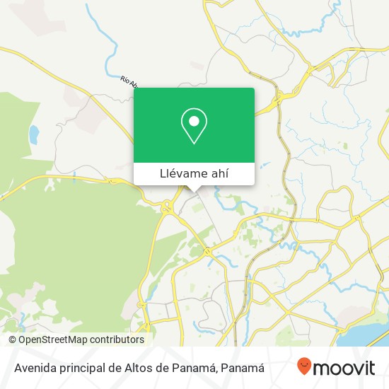 Mapa de Avenida principal de Altos de Panamá