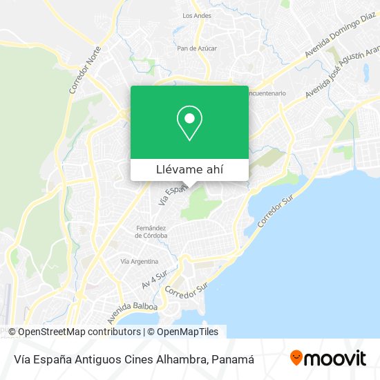 Mapa de Vía España Antiguos Cines Alhambra