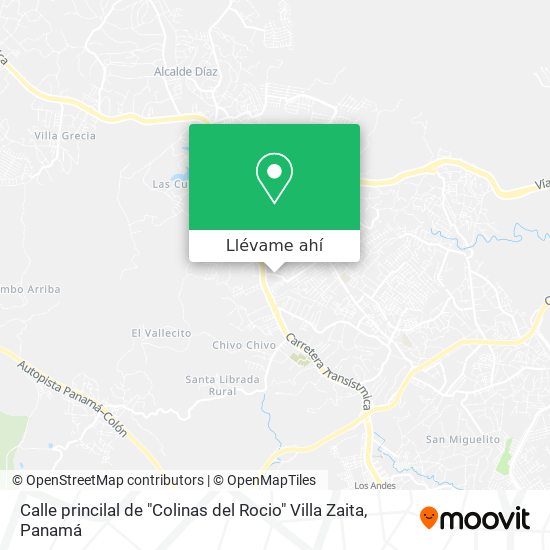 Mapa de Calle princilal de "Colinas del Rocio"  Villa Zaita