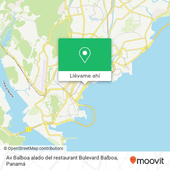 Mapa de Av  Balboa alado del restaurant Bulevard Balboa