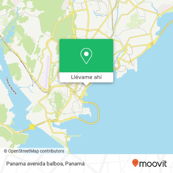 Mapa de Panama avenida balboa
