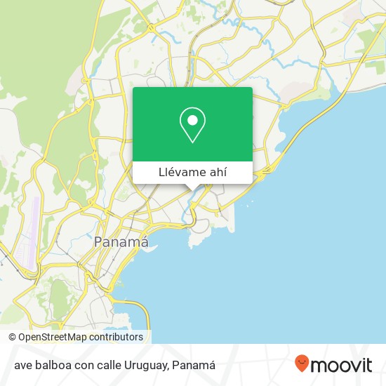 Mapa de ave balboa con calle Uruguay