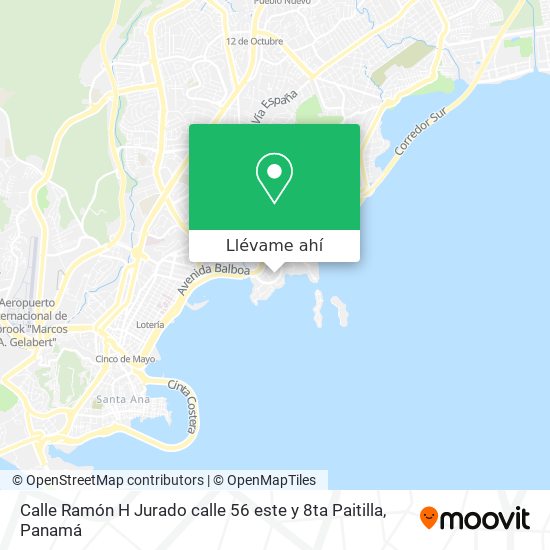 Mapa de Calle Ramón H  Jurado  calle 56 este y 8ta  Paitilla