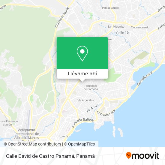 Mapa de Calle David de Castro  Panamá