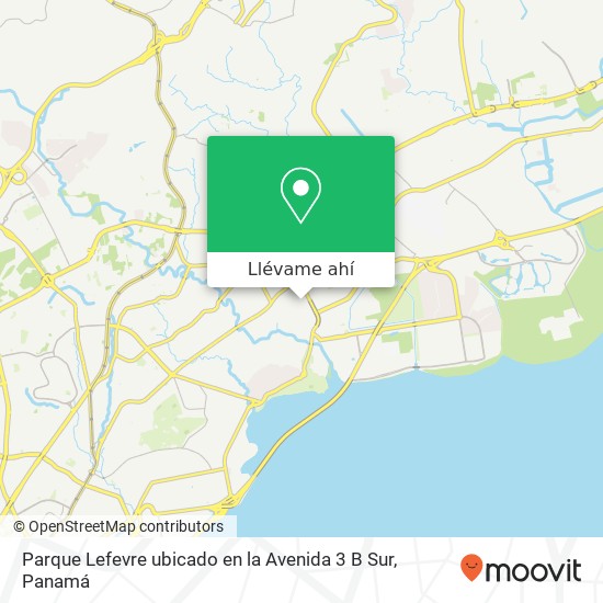 Mapa de Parque Lefevre ubicado en la Avenida 3 B Sur