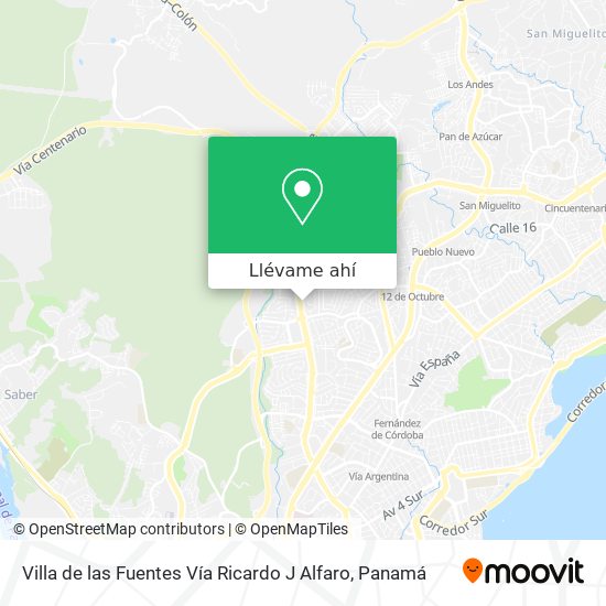 Mapa de Villa de las Fuentes  Vía Ricardo J  Alfaro