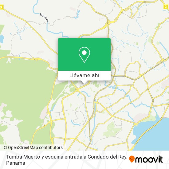 Mapa de Tumba Muerto y esquina entrada a Condado del Rey