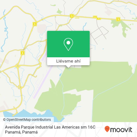 Mapa de Avenida Parque Industrial Las Americas sm 16C  Panamá