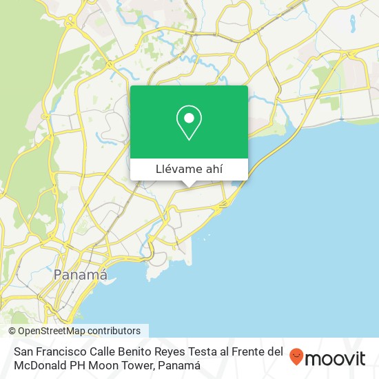 Mapa de San Francisco  Calle Benito Reyes Testa al Frente del McDonald   PH  Moon Tower