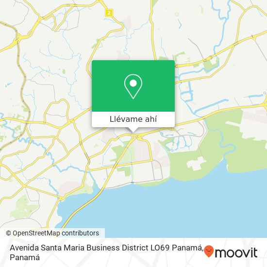 Mapa de Avenida Santa Maria Business District LO69  Panamá