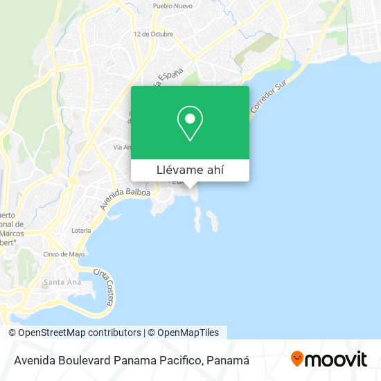 Mapa de Avenida Boulevard Panama Pacifico