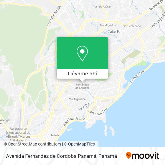 Mapa de Avenida Fernandez de Cordoba  Panamá