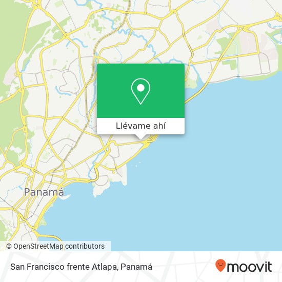 Mapa de San Francisco frente Atlapa