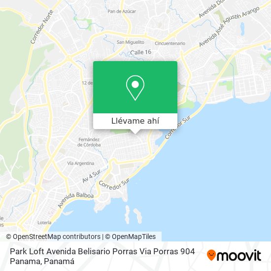 Mapa de Park Loft Avenida Belisario Porras Via Porras 904  Panama