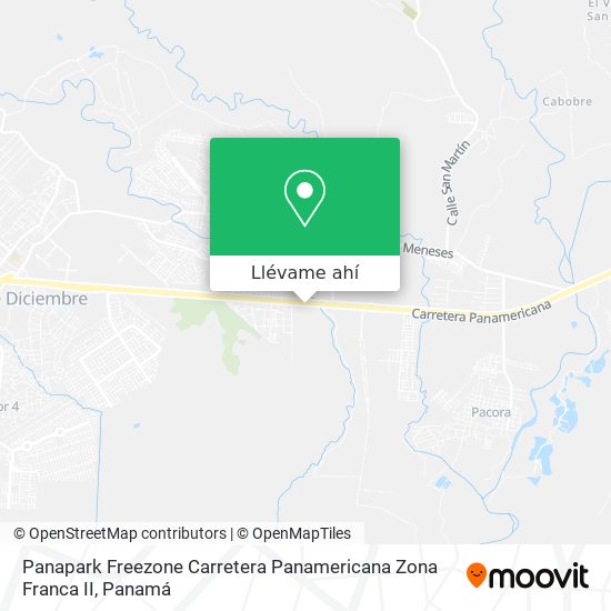 Mapa de Panapark Freezone Carretera Panamericana Zona Franca II