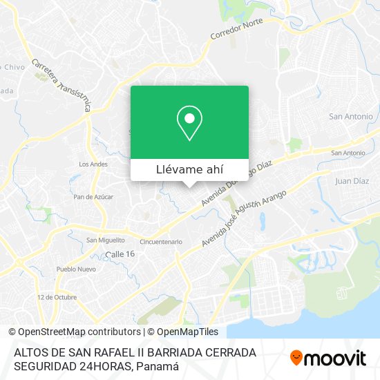 Mapa de ALTOS DE SAN RAFAEL II BARRIADA CERRADA SEGURIDAD 24HORAS