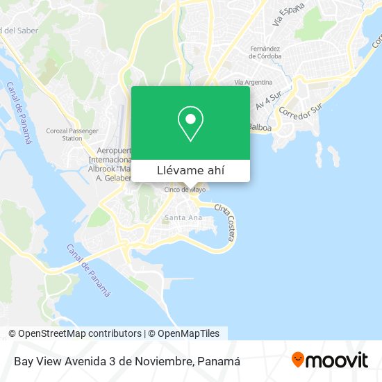 Mapa de Bay View  Avenida 3 de Noviembre