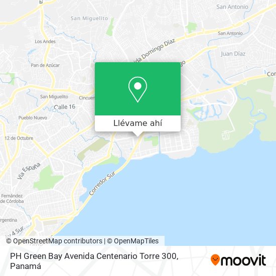 Mapa de PH Green Bay Avenida Centenario Torre 300
