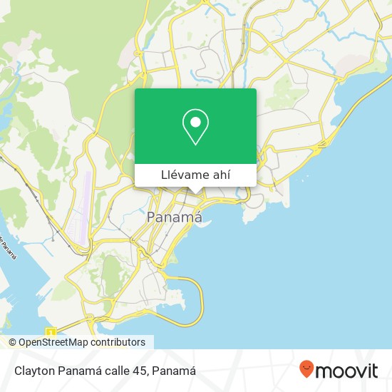 Mapa de Clayton  Panamá  calle 45