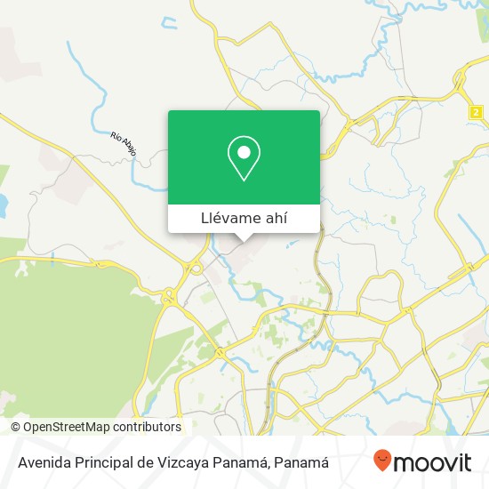 Mapa de Avenida Principal de Vizcaya  Panamá
