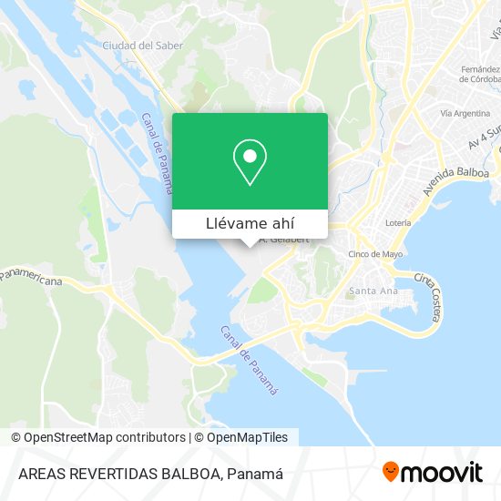 Mapa de AREAS REVERTIDAS  BALBOA