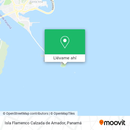 Mapa de Isla Flamenco  Calzada de Amador